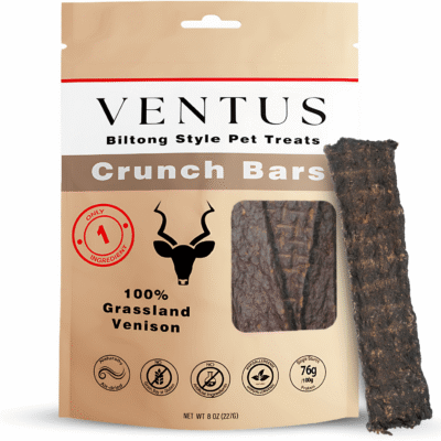 Ventus Crunch Bars 8oz Dog Treats - Crunchy, High-Protein, Grain-Free, No Artificial Ingredients