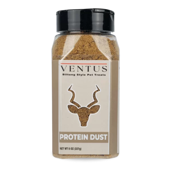 Ventus Protein Dust Shaker - Biltong Powder Dog Treat - High Protein, Savory Flavor Enhancer